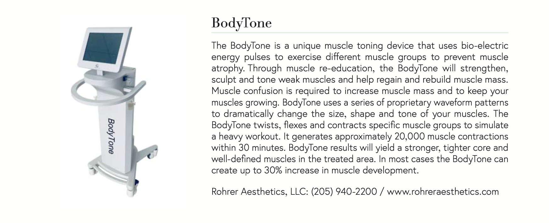 BodyTone, Muscle Toning Device